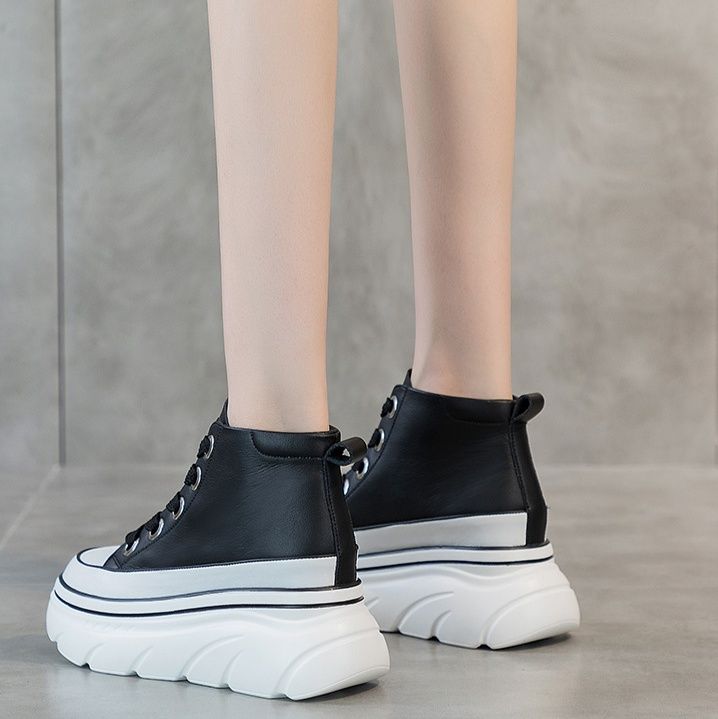 ハイカットスニーカー オールシーズン 厚底 カジュアル ストリート 伸長効果 美脚足長 履きやすい 歩きやすい クッション 安定感