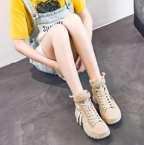 ハイカットスニーカー アウトドア ストリート タウンユース 厚底 防水性 サイドジッパー スタイリッシュ キャンバス生地 通気性