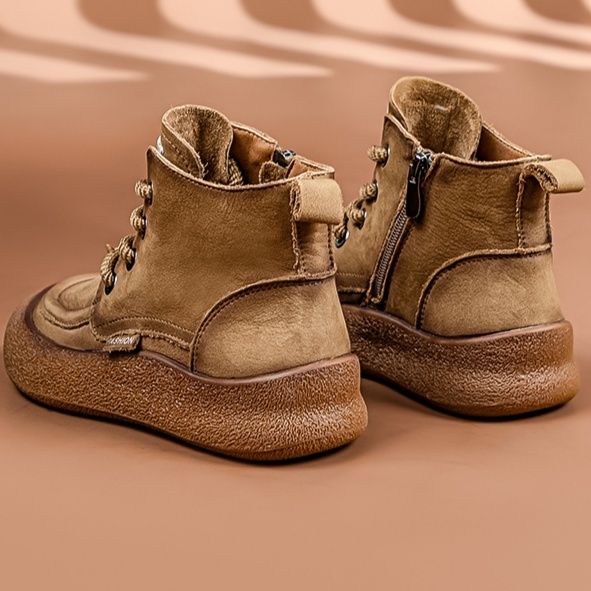 ハイカットスニーカー 伸長効果 おしゃれ サイドジッパー 厚底ソール カジュアルコーデ  脚長効果 履きやすい おしゃれ 秋 冬