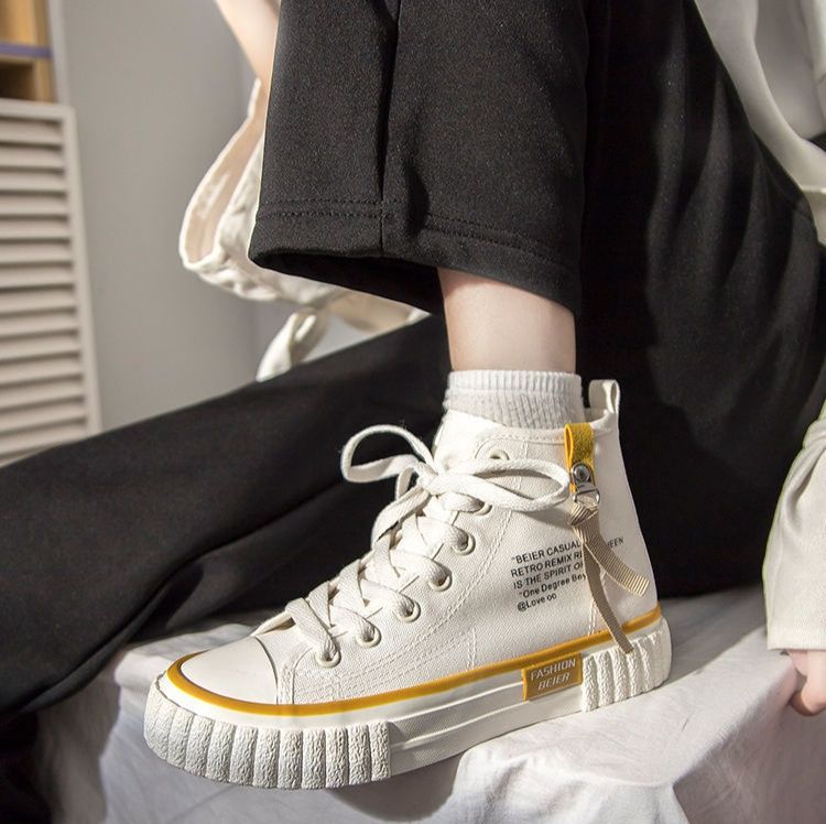 ハイカットスニーカー 定番 カジュアル スタイルアップ おしゃれ シンプル かわいい オールシーズン 履きやすい 歩きやすい 安定感