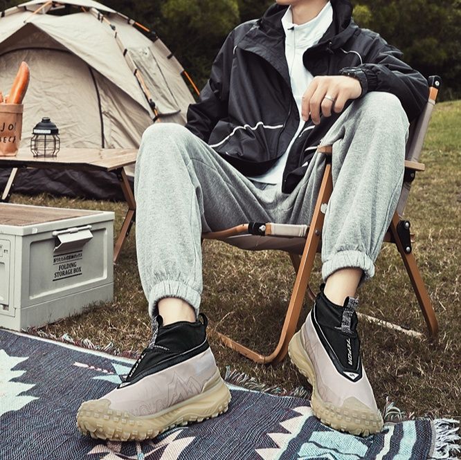 ハイカットスニーカー 厚底ソール グリップ力 疲れにくい 痛くならない 履きやすい 歩きやすい クッション 安定感 通気性 アウトドア