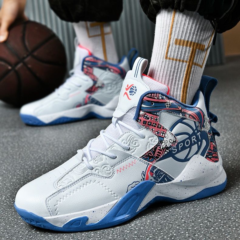 ハイカットスニーカー クッション性 衝撃吸収性 防滑性 通気性 日常使い 部活 スポーツ ランニング デイリーユース かっこいい 目立つ