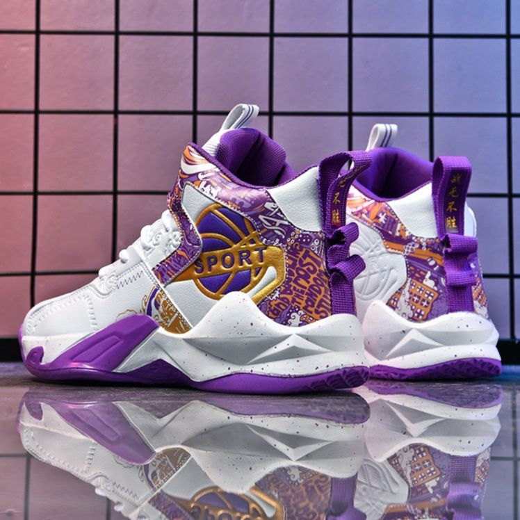 ハイカットスニーカー クッション性 衝撃吸収性 防滑性 通気性 日常使い 部活 スポーツ ランニング デイリーユース かっこいい 目立つ