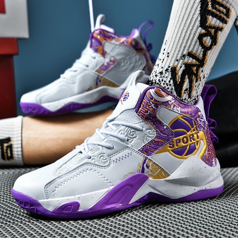 ハイカットスニーカー クッション性 衝撃吸収性 防滑性 通気性 日常使い 部活 スポーツ ランニング デイリーユース かっこいい 目立つ