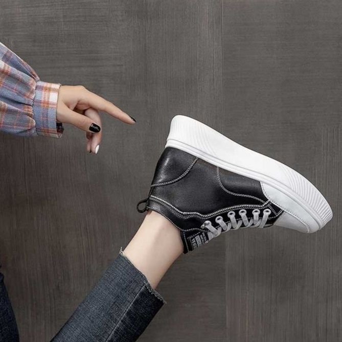 ハイカットスニーカー 人気 定番 脚長効果 美脚足長 身長アップ効果 厚底ソール 疲れにくい 痛くならない 歩きやすい クッション