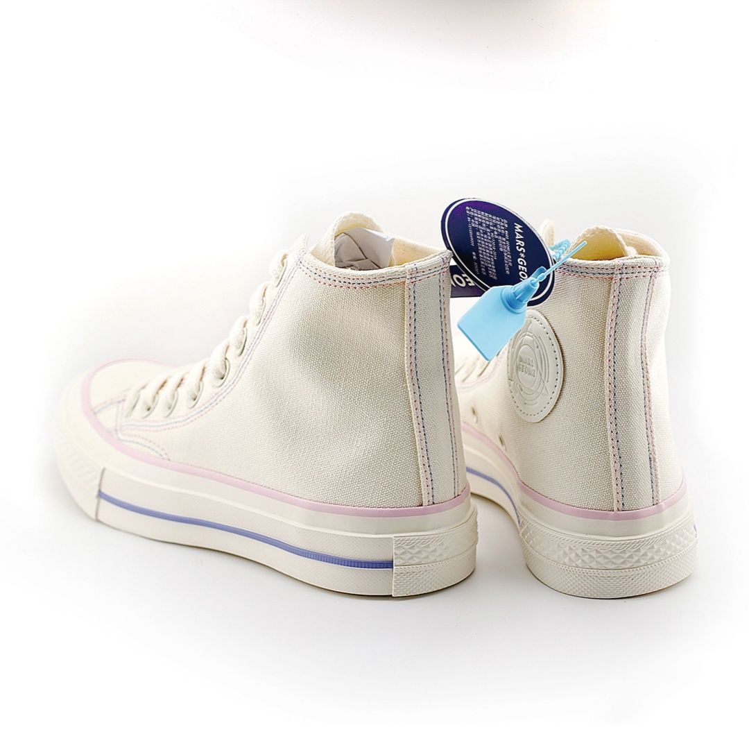 ハイカットスニーカー 人気 カジュアル シンプル かわいい 可愛い おしゃれ スタイリッシュ きれいめ 帆布素材 歩きやすい クッション