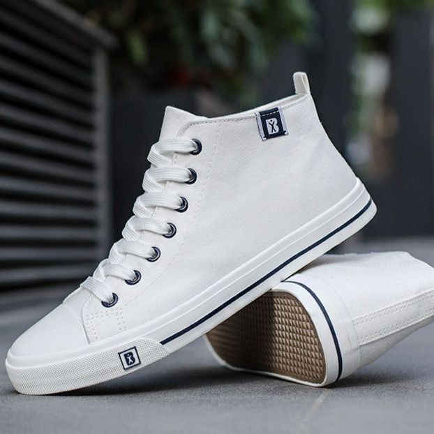 ハイカットスニーカー クール カジュアル シンプル おしゃれ スタイリッシュ きれいめ オールシーズン レースアップ  デイリーコーデ