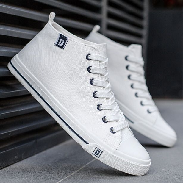 ハイカットスニーカー クール カジュアル シンプル おしゃれ スタイリッシュ きれいめ オールシーズン レースアップ  デイリーコーデ