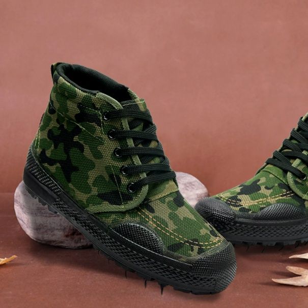 ハイカットスニーカー シンプル かっこいい アウトドア ハイキング 登山 トレッキング 耐滑 歩きやすい クッション グリップ力