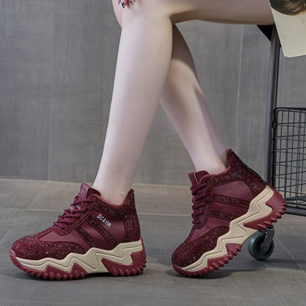 ハイカットスニーカー 美脚足長 ストリート ヒップホップ ダンススニーカー 伸長効果 目立つ 遊び心 おしゃれ クッション 安定感