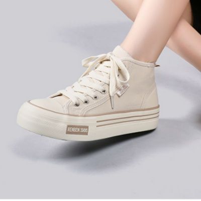 ハイカットスニーカー 人気 定番 シンプル カジュアル 可愛い 履きやすい 歩きやすい クッション 安定感 キャンパス 日常使い 