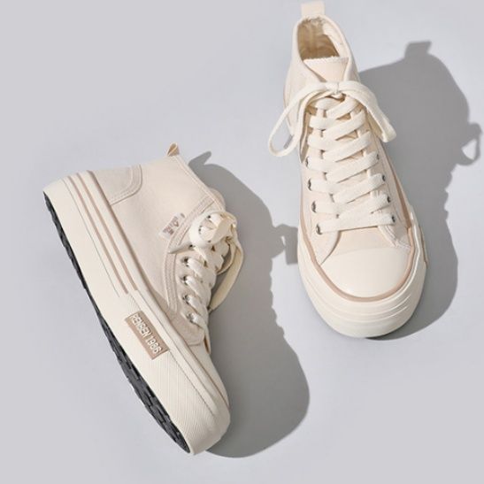 ハイカットスニーカー 人気 定番 シンプル カジュアル 可愛い 履きやすい 歩きやすい クッション 安定感 キャンパス 日常使い 