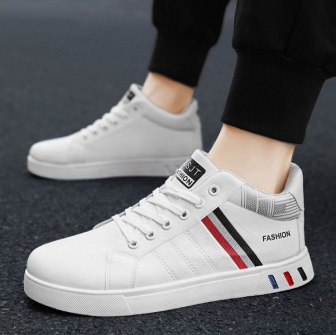 ハイカットスニーカー 定番 シンプル カジュアル スタイリッシュ きれいめ クール オールシーズン デイリーユース  快適歩行