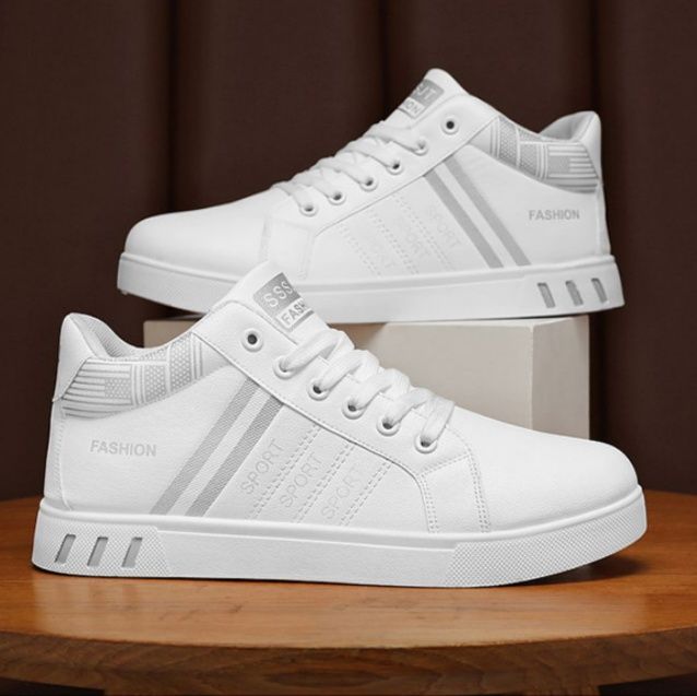 ハイカットスニーカー 定番 シンプル カジュアル スタイリッシュ きれいめ クール オールシーズン デイリーユース  快適歩行