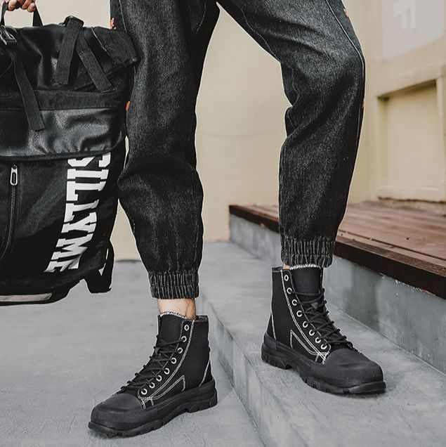 ハイカットスニーカー 帆布 人気 定番 おしゃれ スタイリッシュ きれいめ クール シンプル カジュアル 歩きやすい クッション 安定感