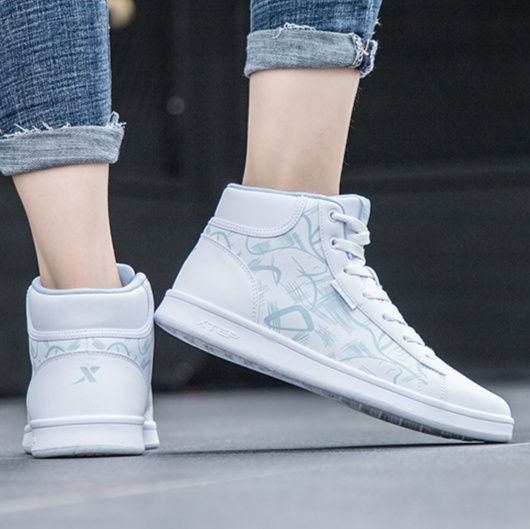 【アートな足元】グラフィック ハイカットスニーカー | モノトーン プリント ストリート ユニセックス