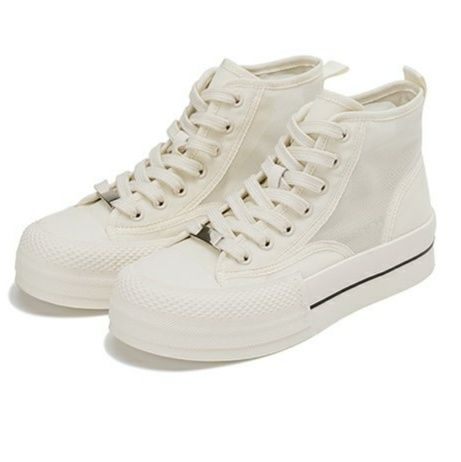 【手描き風アート】オールレッド スニーカー | ハートモチーフ スエード調 ストリート ユニセックス