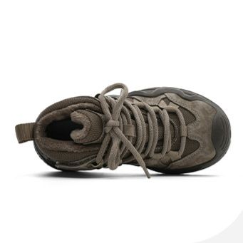 【圧倒的美脚】ウォッシュ加工 厚底ハイカットスニーカー | レディース グリッター Vカット