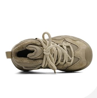 【圧倒的美脚】ウォッシュ加工 厚底ハイカットスニーカー | レディース グリッター Vカット