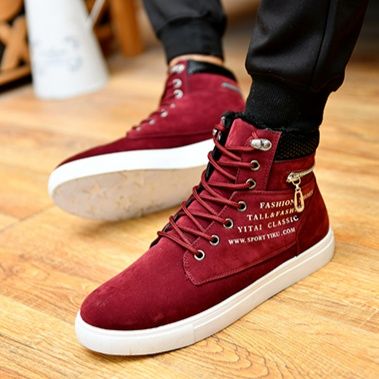 【淡色アクセント】綺麗めシック テクニカル ハイカットスニーカー |  チャンキーソール スポーティ