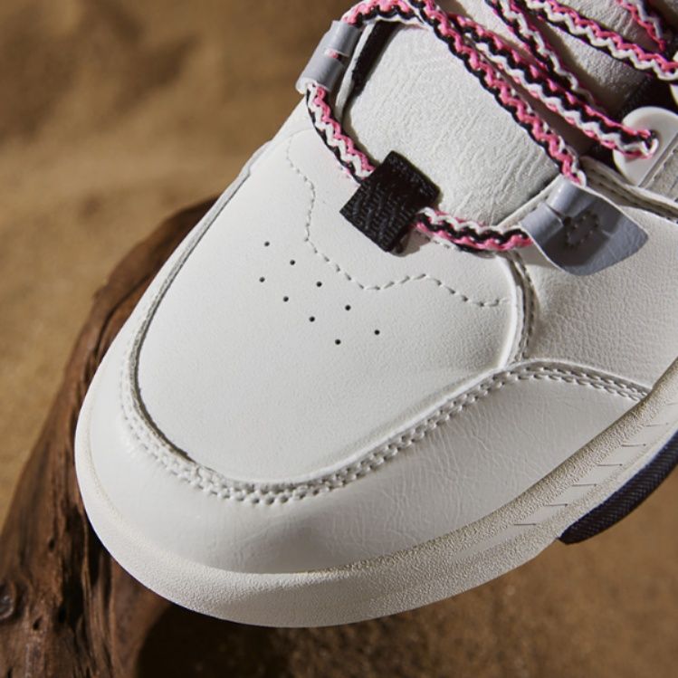 【アーバン・タクティカル】ハイカットスニーカー ホワイト×ブラック | 厚底 サイドジップ ピンクアクセント テックウェア