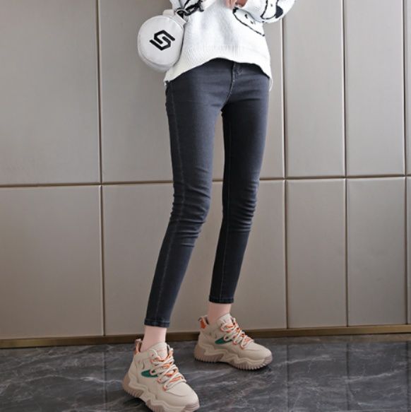 【ポップ・ボリューム】厚底スニーカー ベージュ×オレンジ | チャンキーソール 異素材ミックス カジュアル ストリート