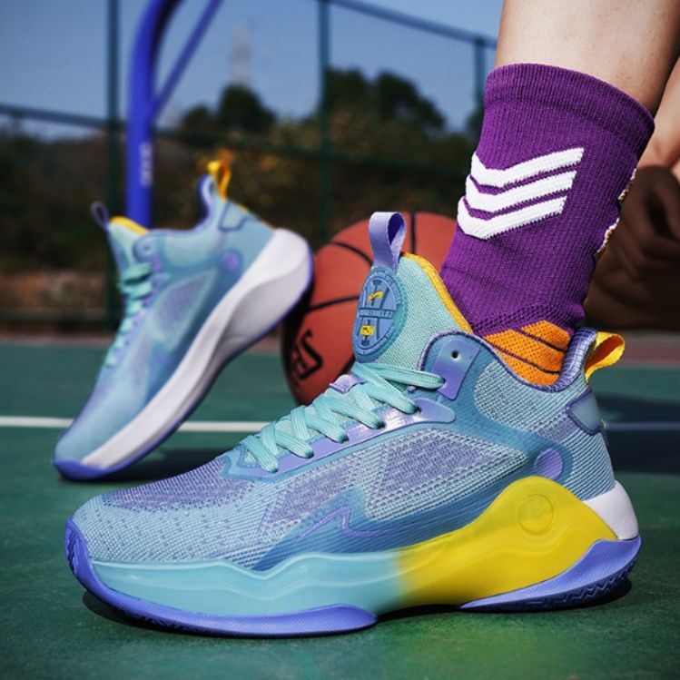 【リラックス・ドローイング】ミッドカットスニーカー ホワイト | ハンドペイント風グラフィック パステルアクセント アーバン・ポップ