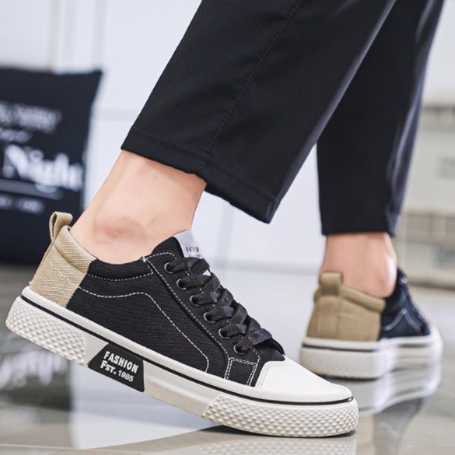 【アースカラー・ワーク】ミッドカット ヌバックブーツ ブラウン×カーキ | レイヤードアッパー クッションソール タフ・カジュアル