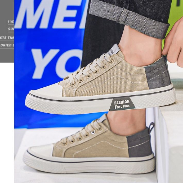 【アースカラー・ワーク】ミッドカット ヌバックブーツ ブラウン×カーキ | レイヤードアッパー クッションソール タフ・カジュアル