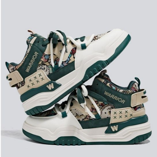 【テキスタイル・アート】厚底スニーカー ブラック×マルチカラー | ゴブラン織り風ジャガード 2タイプシューレース モード・ストリート