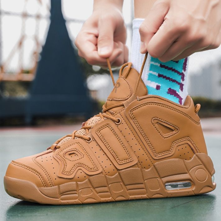 【サイケデリック・コート】バスケットシューズ ホワイト×タイダイマルチカラー | ビッグロゴデザイン ビジブルエア搭載 ストリート・パフォーマンス