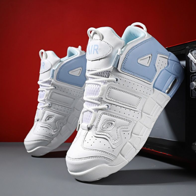 【サイケデリック・コート】バスケットシューズ ホワイト×タイダイマルチカラー | ビッグロゴデザイン ビジブルエア搭載 ストリート・パフォーマンス