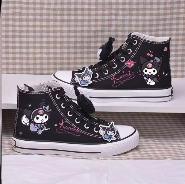 ハイカットスニーカー かわいいキャラクター柄ハイカット
