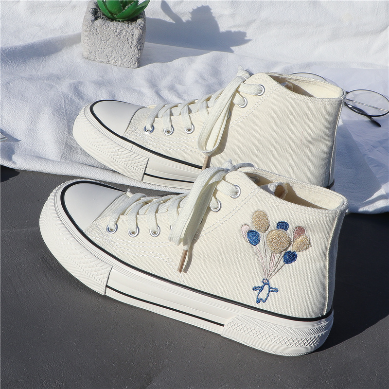 ハイカットスニーカー 気球刺繍 ハイカットスニーカー