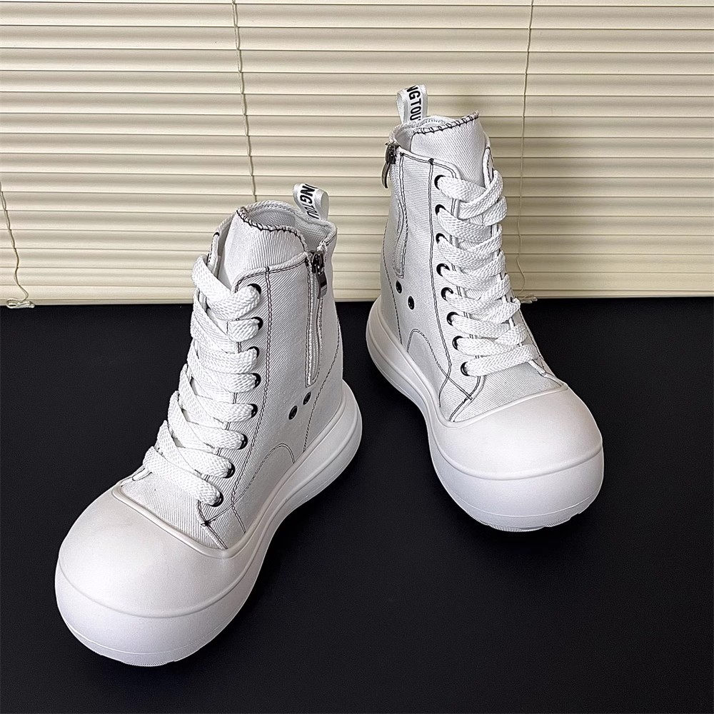 ハイカットスニーカー 厚底サイドジップハイカットスニーカー