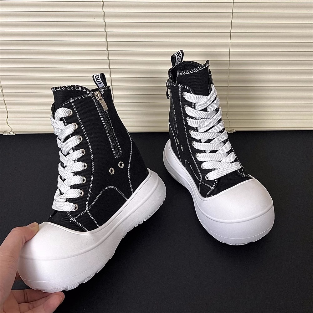 ハイカットスニーカー 厚底サイドジップハイカットスニーカー