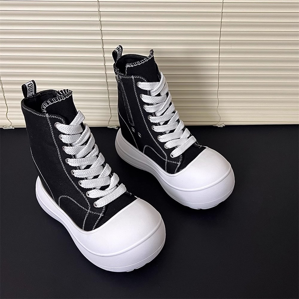ハイカットスニーカー 厚底サイドジップハイカットスニーカー