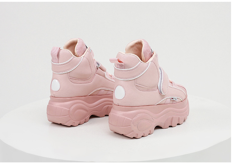 ハイカットスニーカー 厚底ベルトハイカットスニーカー