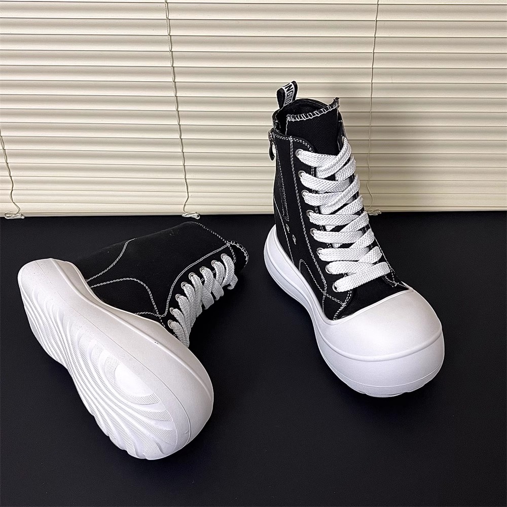 ハイカットスニーカー 厚底サイドジップハイカットスニーカー