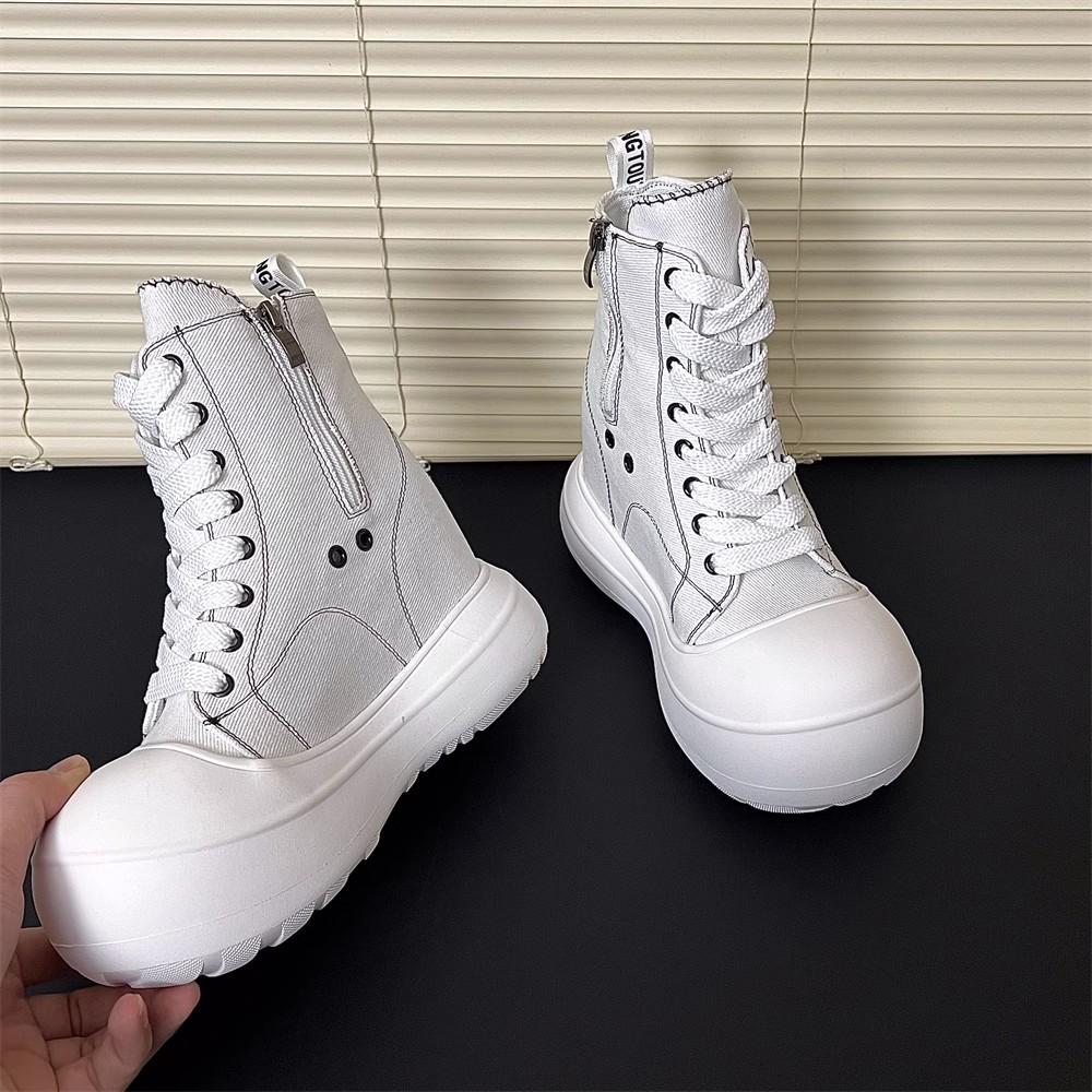 ハイカットスニーカー 厚底サイドジップハイカットスニーカー
