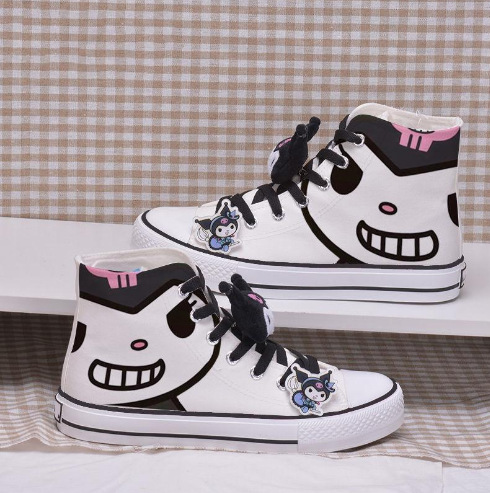 ハイカットスニーカー かわいいキャラクター柄ハイカット