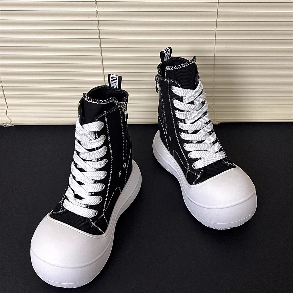 ハイカットスニーカー 厚底サイドジップハイカットスニーカー