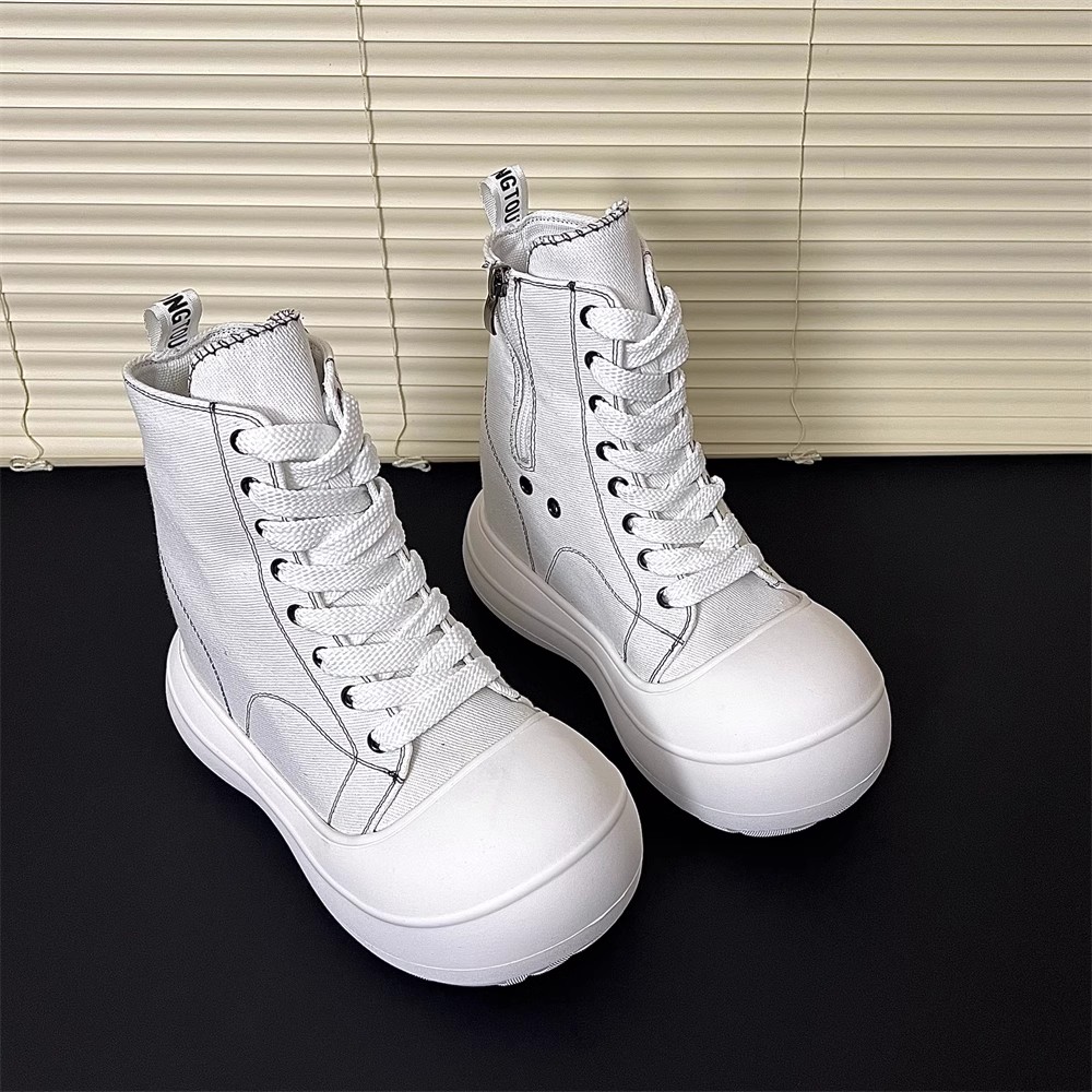 ハイカットスニーカー 厚底サイドジップハイカットスニーカー