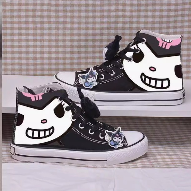 ハイカットスニーカー かわいいキャラクター柄ハイカット