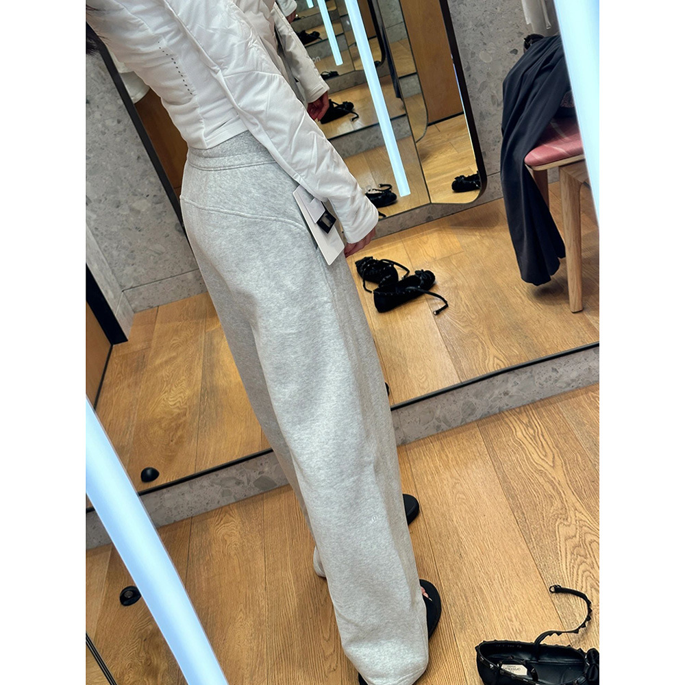 ハイウエスト パンツ ゆったりウエストリボンパンツ
