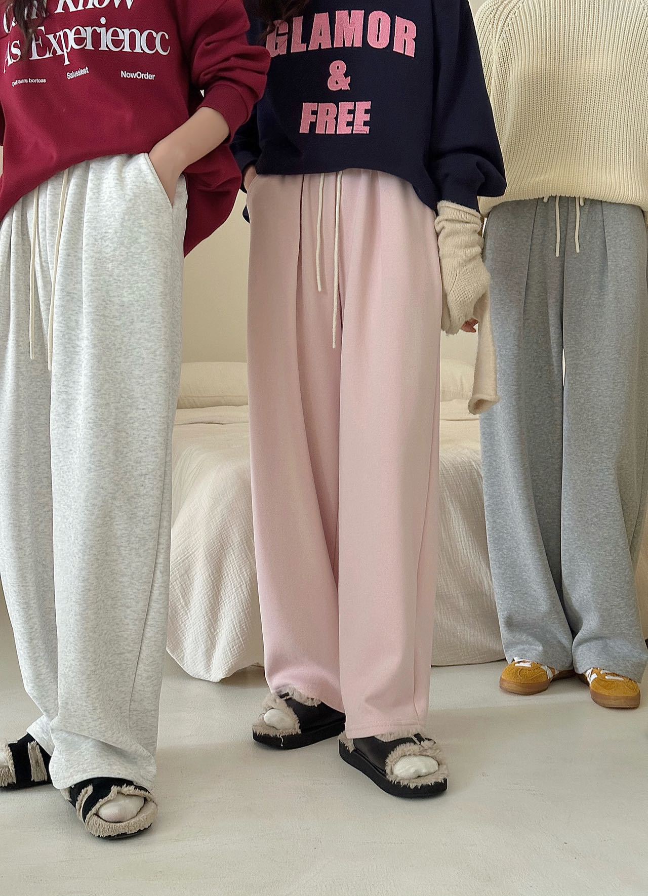 ハイウエスト パンツ ゆったりドロスト ハイウエストスラックス