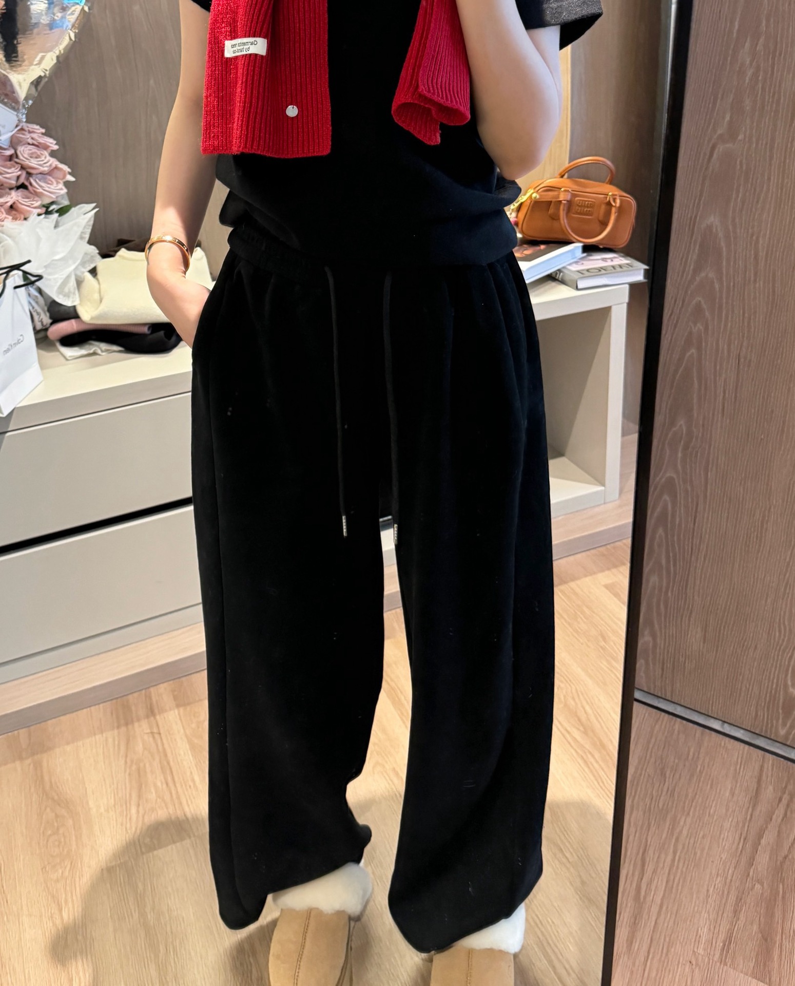 ハイウエスト パンツ リラックス ハイウエスト ワイドパンツ