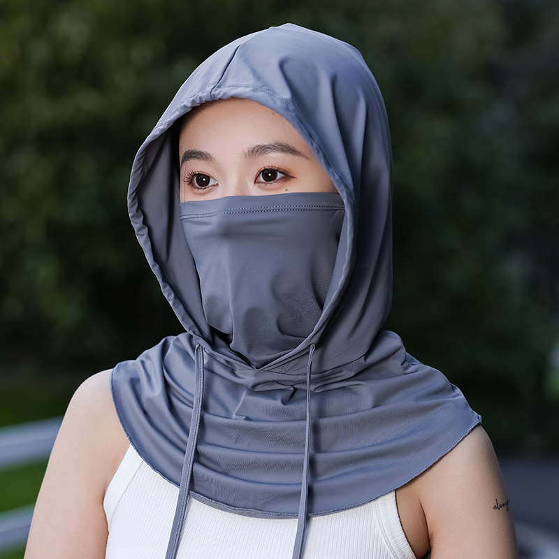 日焼け対策グッズ 全方位フェイスガードフード