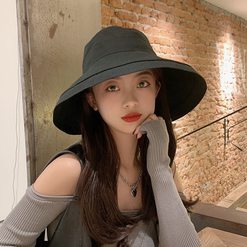 日焼け対策グッズ 小顔効果抜群つば広日除けバケットハット帽子