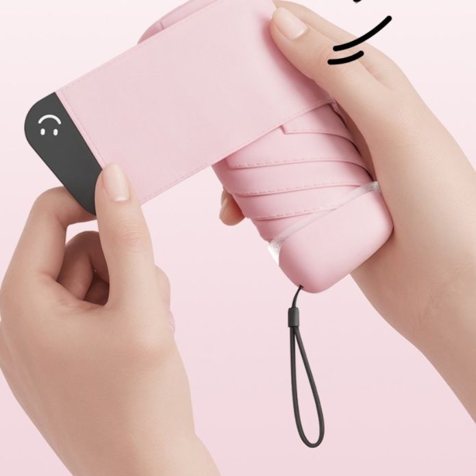 日焼け対策グッズ ポケットサイズ日傘 スマイル